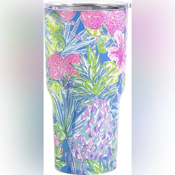 LILLY PULITZER Swizzle in Stainless Steel Insulated Tumbler with Lid 30oz.‎ - Picture 1 of 5
